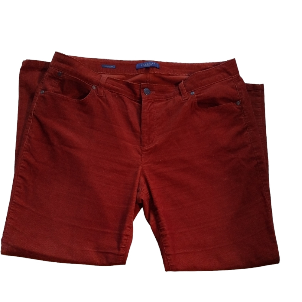 Talbots Signature Women's Corduroy Rust Color Pan… - image 8